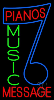 Custom Red Pianos Green Music Blue Note Neon Sign