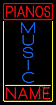 Custom Red Pianos Neon Sign