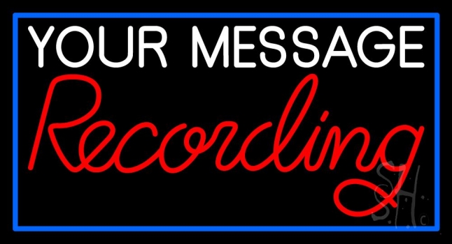 Custom Red Recording Neon Sign