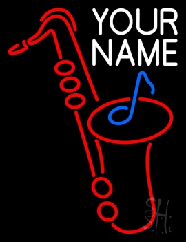 Custom Red Saxophone 1 Neon Sign