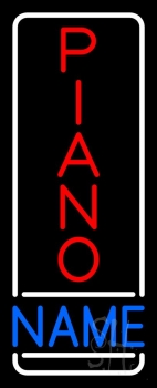 Custom Red Vertical Piano Neon Sign