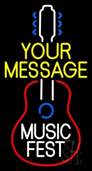 Custom White Music Fest Neon Sign