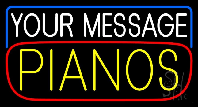 Custom Yellow Piano Neon Sign