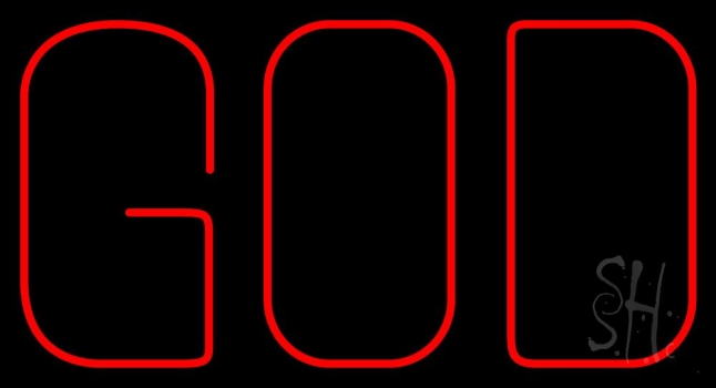 God Block Neon Sign