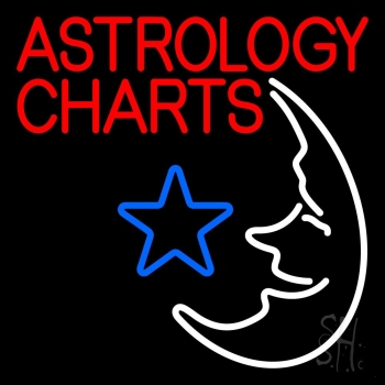 Red Astrology Charts Neon Sign