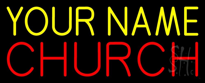 Red Church Neon Sign