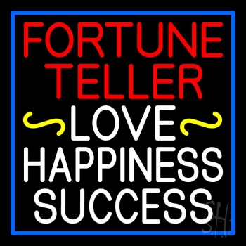 Red Fortune Teller White Love Happiness Success Neon Sign