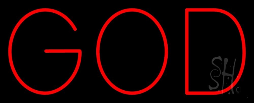 Red God Neon Sign