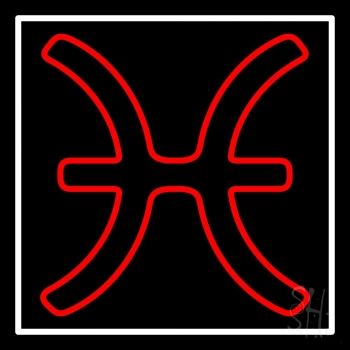 Red Pisces Neon Sign