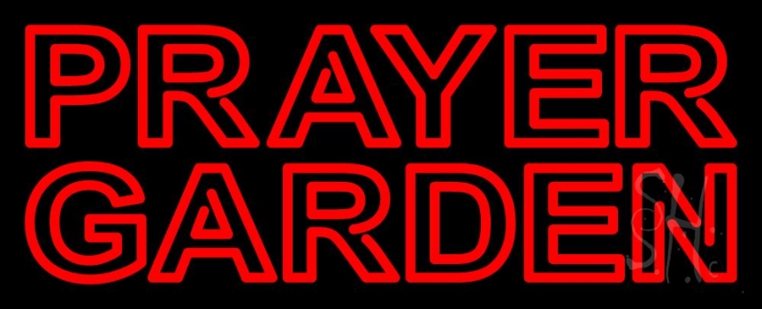 Red Prayer Garden Neon Sign | Religious Neon Signs | Neon Light