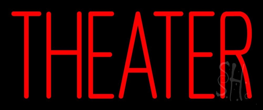 Red Theater Block Neon Sign