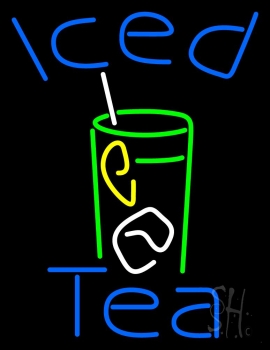 Iced Tea With Glass Neon Sign