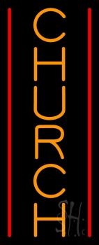 Vertical Church Neon Sign