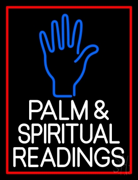 White Palm And Spiritual Readings Neon Sign