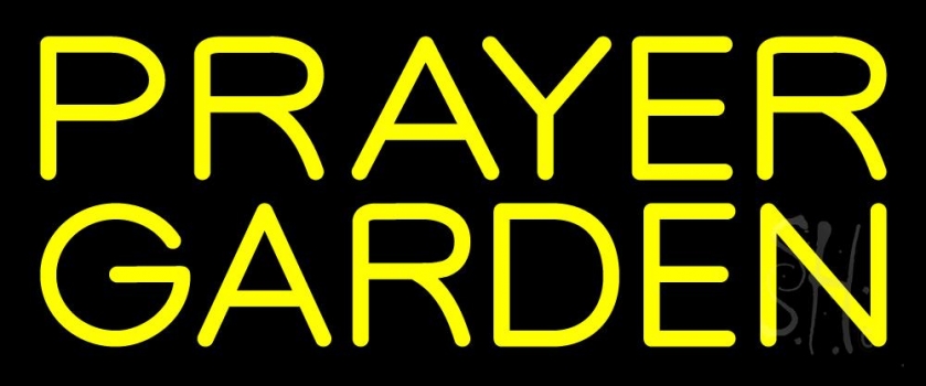 Yellow Prayer Garden Neon Sign | Religious Neon Signs | Neon Light