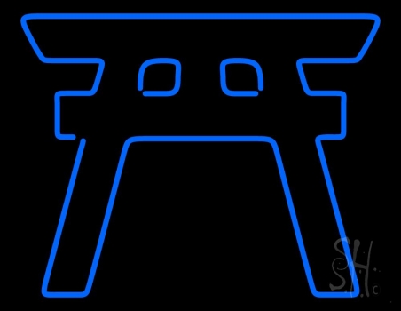 Blue Shinto Neon Sign