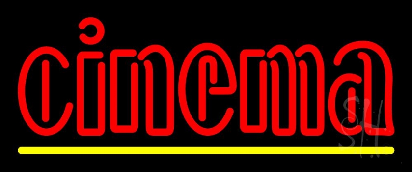 Cinema With Line Neon Sign