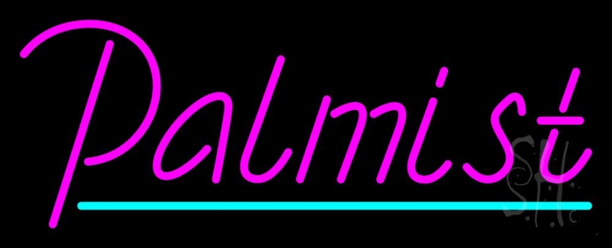 Pink Palmist With Turquoise Line Neon Sign