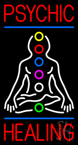 Psychic Health With Blue Line Neon Sign
