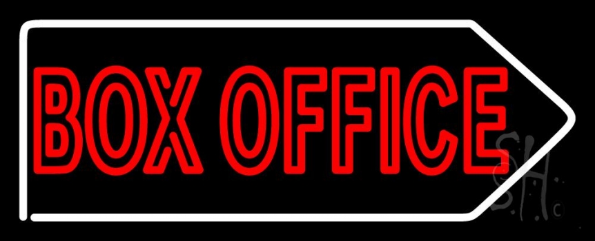 Red Doubl Stroke Box Office Neon Sign