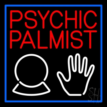 Red Psychic Palmist Neon Sign