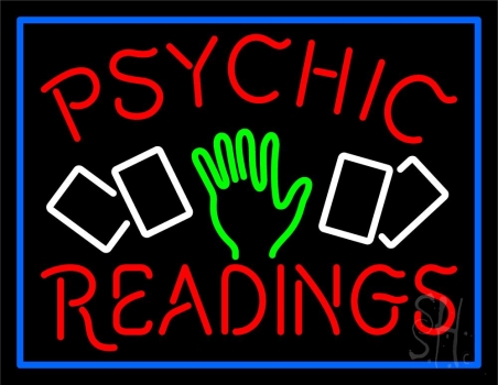 Red Psychic Readings With Logo Neon Sign