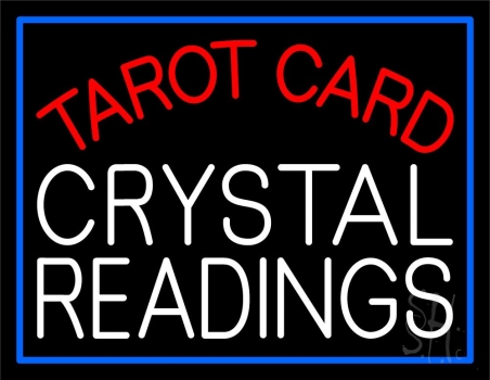 Tarot Card Crystal Readings Neon Sign