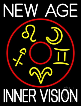 White New Age Inner Vision Neon Sign