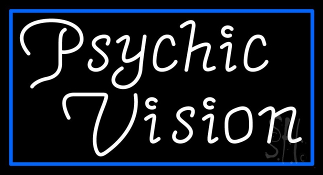White Psychic Vision Neon Sign