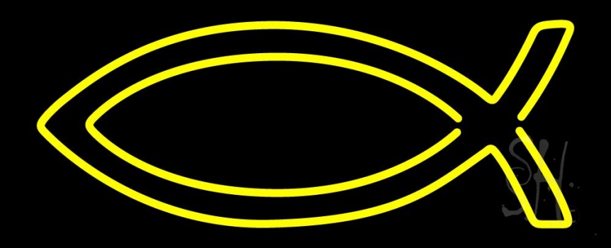 Yellow Christian Neon Sign