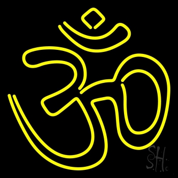 Yellow Om Neon Sign