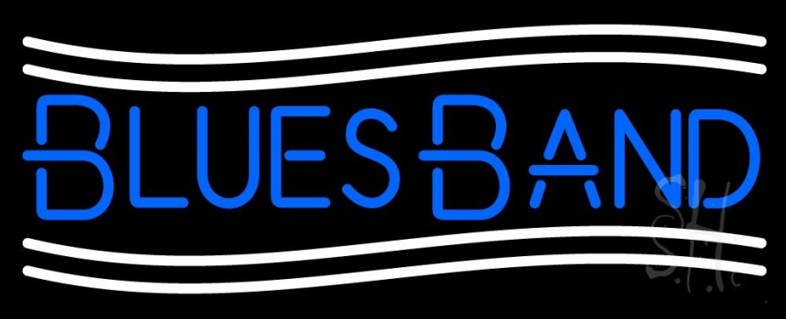 Blue Blues Band Neon Sign