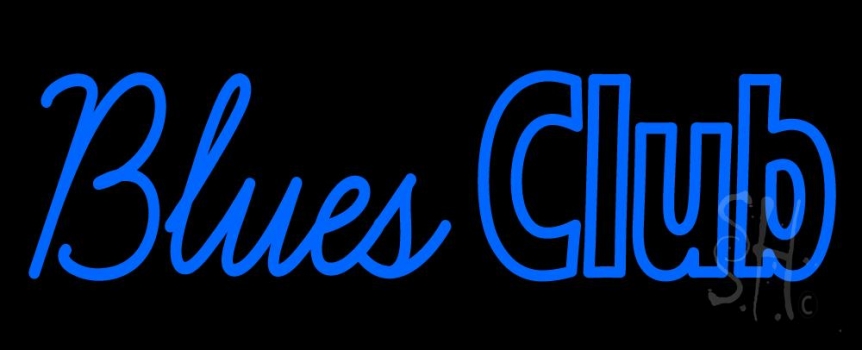 Blue Blues Club Neon Sign