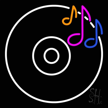 Cd Musical Note Neon Sign