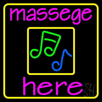 Custom Musical Note With Circle Neon Sign