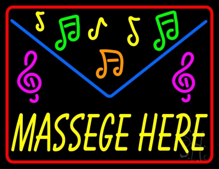 Custom Musical Note With Circle Neon Sign