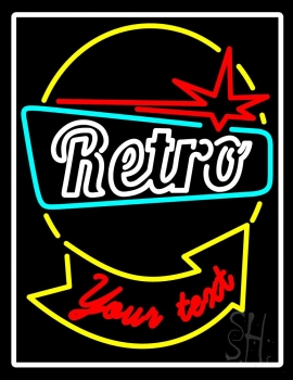 Custom Retro White Border Neon Sign