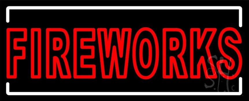 Double Stroke Fireworks Neon Sign