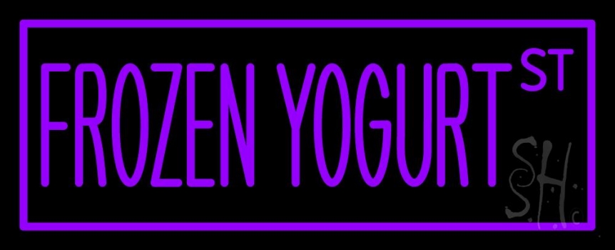 Purple Frozen Yogurt Neon Sign