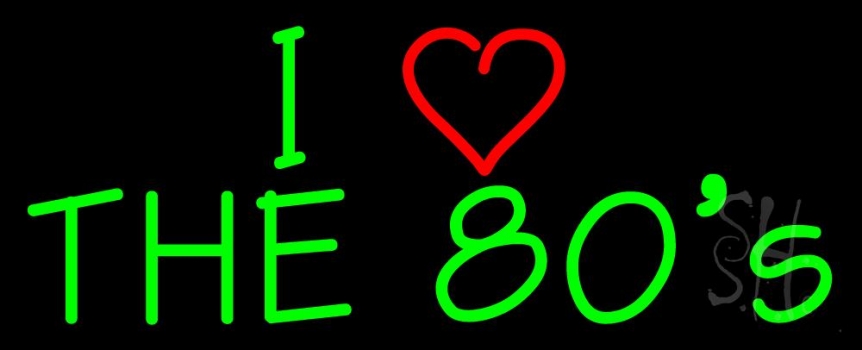 Green Love 80s Neon Sign