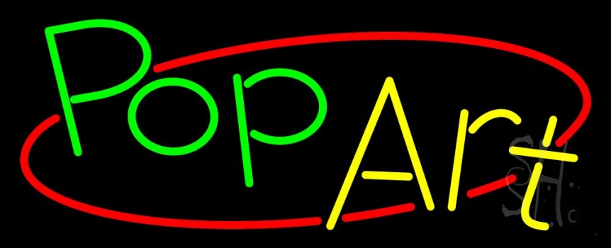 Green Pop Yellow Art Neon Sign