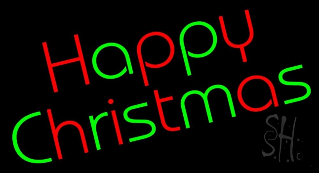 Happy Christmas Neon Sign