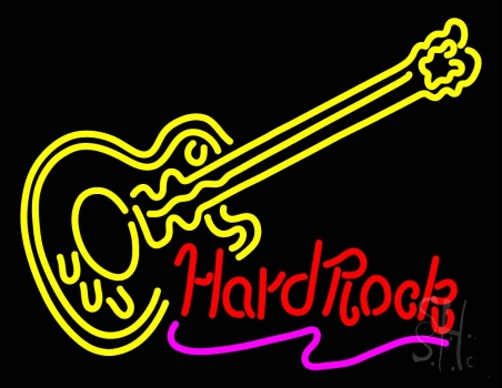 Hard Rock Guitar Neon Sign