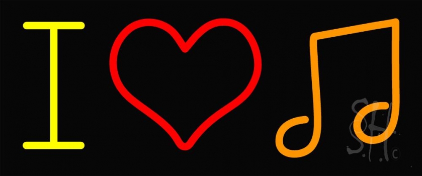 I Love Music Neon Sign
