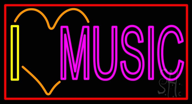 I Love Music Neon Sign