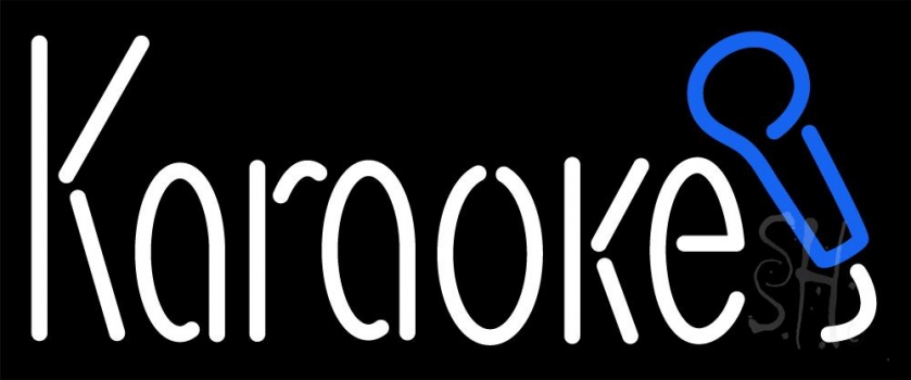 Karaoke With Mic Neon Sign