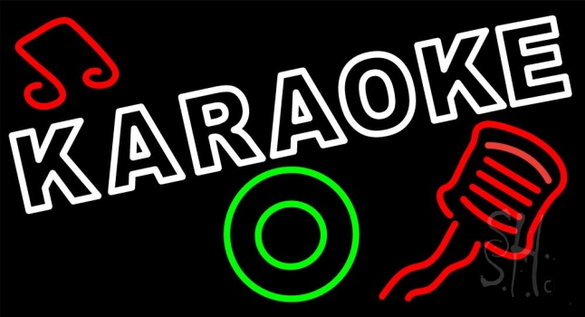 Karaoke With Mic Neon Sign