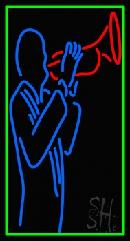 Man With Trumpet Neon Sign