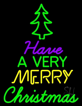 Merry Christmas And Happy New Year Neon Sign