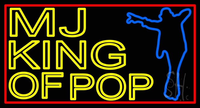 Mj King Of Pop Neon Sign